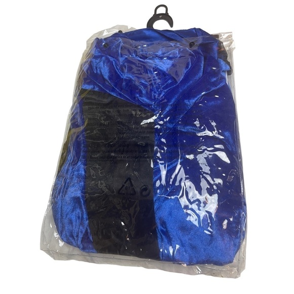 Geisha Black and Blue Velvet Dress Halloween Costume - Size M 8-10 - Picture 2 of 7